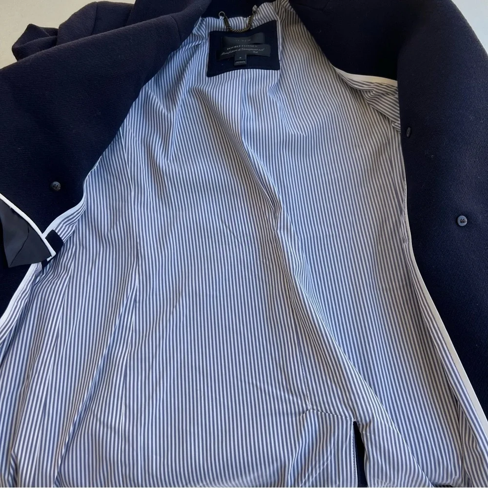 J.Crew Double Breasted Pockets Pea Coat Navy Blue Women Size 4